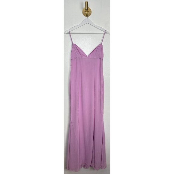 HOUSE OF CB Loren Georgette Mermaid Gown in Pink Size Medium - Picture 7 of 16